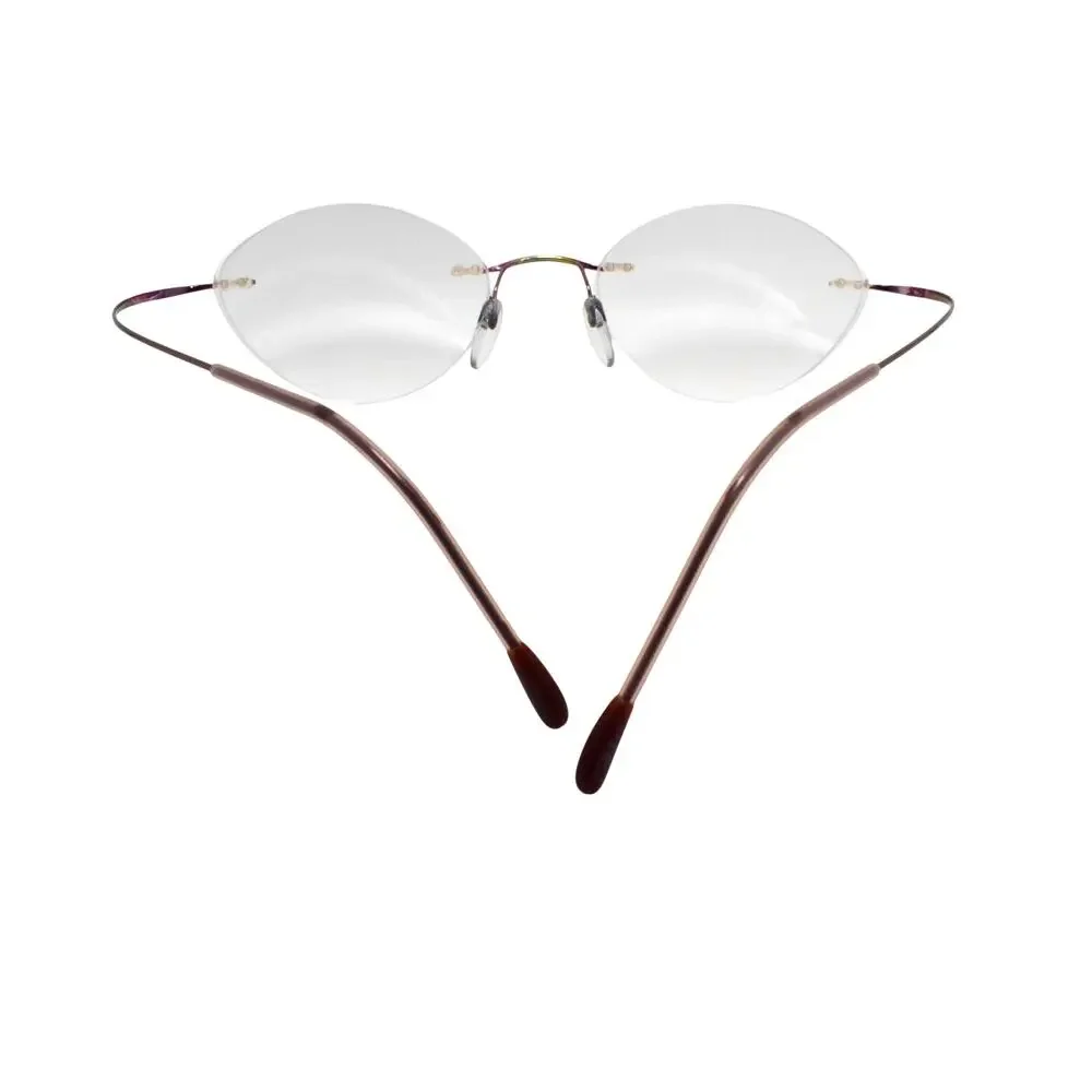 Silhouette 7395 40 Purple Rimless Eyeglasses FRAMES ONLY - GOOD CONDITION